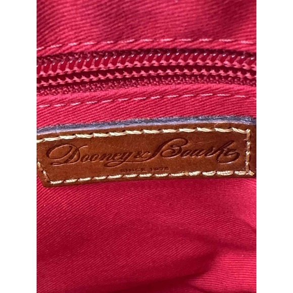 Dooney & Bourke Canvas Crossbody Bag Leather Accents Green Adjustable‎ Strap - Picture 6 of 11